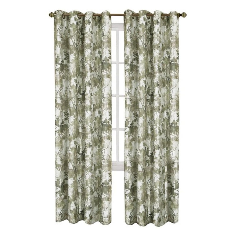 3 Achim Tranquil Lined Grommet Black Out Curtain Greenery Panels 50x84 NEW - Picture 2 of 16